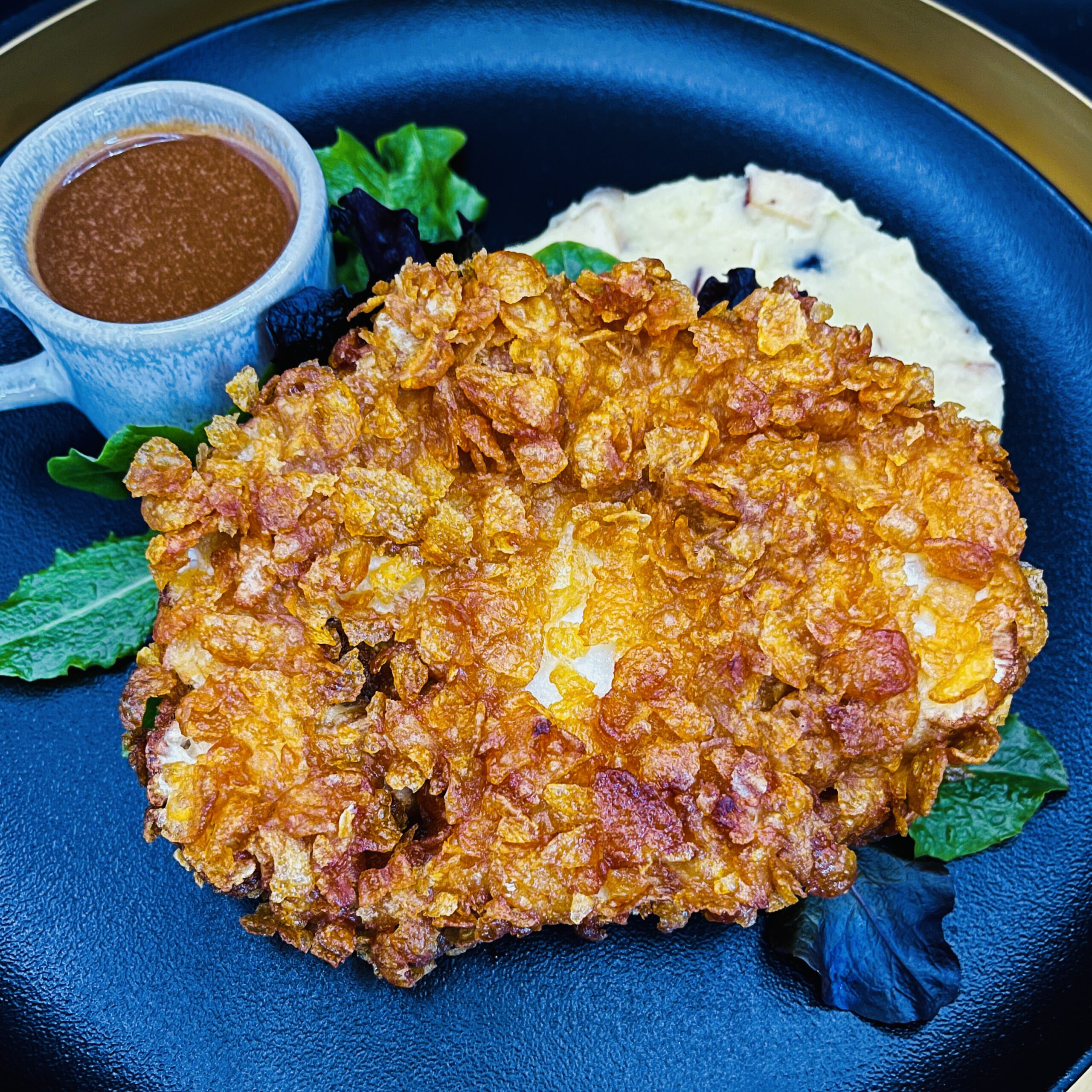 Crunchy Blumenkohl mit Cornflakes-Panade